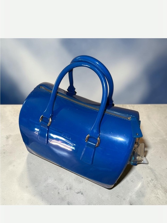 Furla Handbags - FURLA💙 glossy blue CANDYBAG
